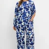 Weite, fließende Hose mit Blumendruck<sheego New