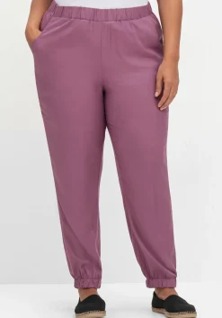 Weite, fließende Hose mit Bündchen am Saum<sheego Fashion