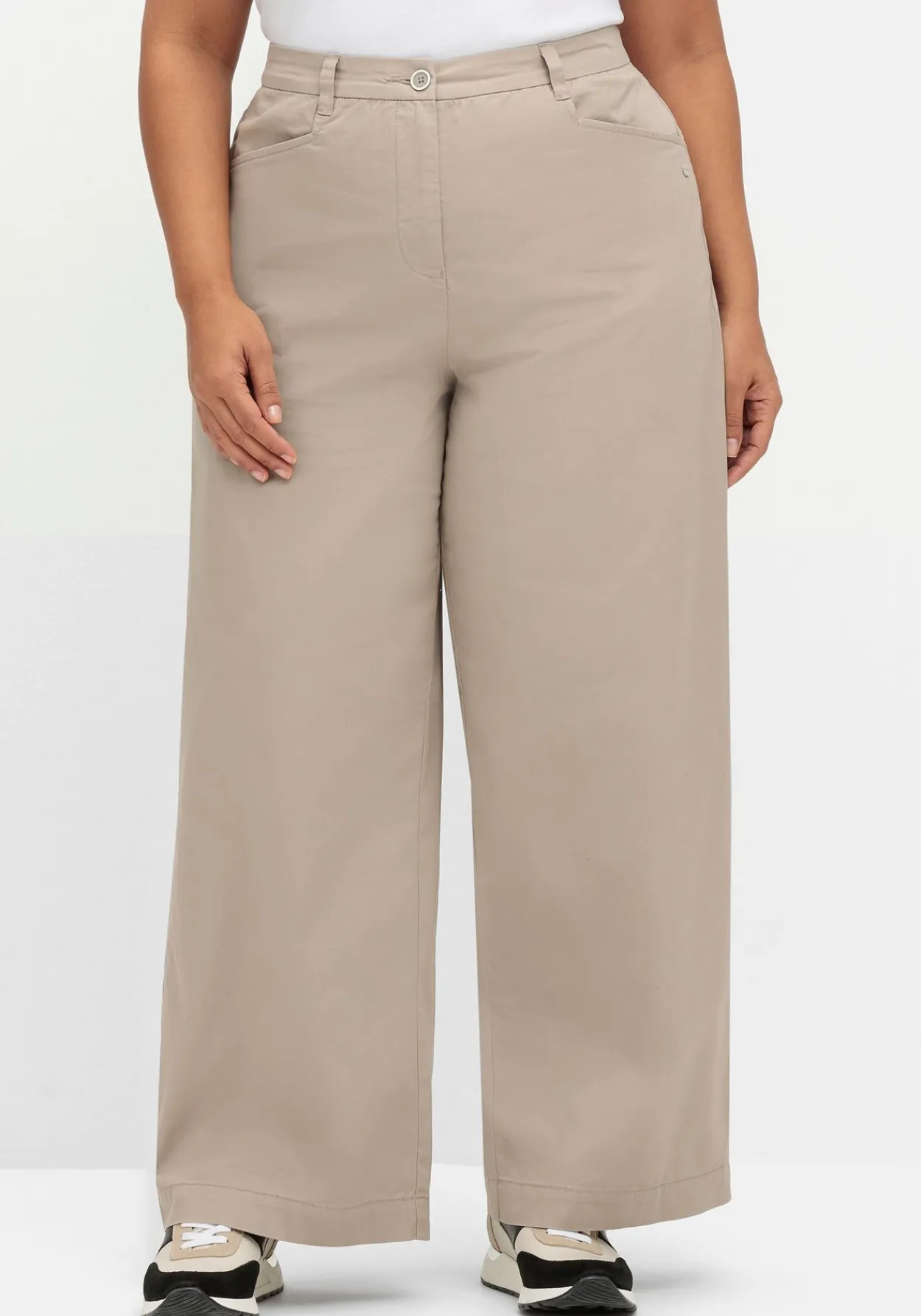 Weite Hose im Chino-Stil, aus leichtem Twill<sheego Sale