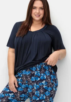 Weite Hose mit Blumendruck und breitem Smokbund<sheego New