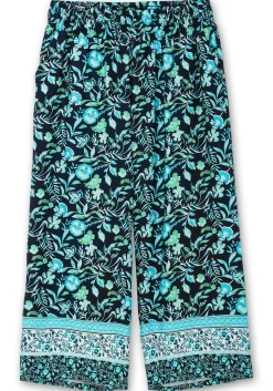 Weite Hose mit Blumenprint und Smokbund<sheego New