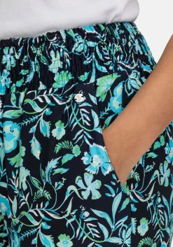 Weite Hose mit Blumenprint und Smokbund<sheego New