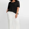 Weite 7/8-Hose mit Gummizugbund<sheego Fashion