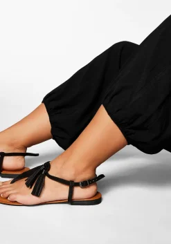 Weite Hose mit Smokbund, aus Viskose<sheego Discount