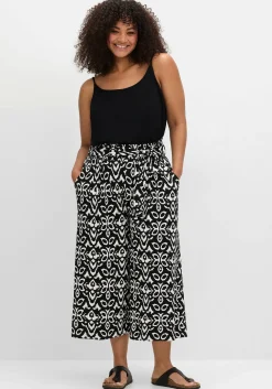 Weite 7/8-Hose mit Smokbund und Ethnoprint<sheego Online