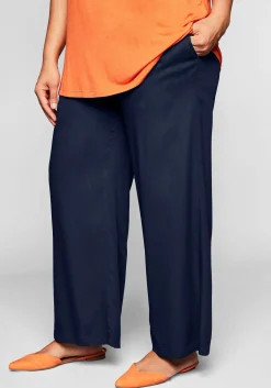 Weite Hose mit Smokbund und Taschen<sheego Sale