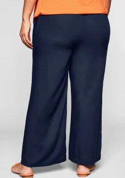 Weite Hose mit Smokbund und Taschen<sheego Sale