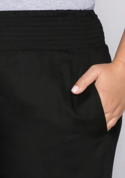 Weite Hose mit Smokbund und Taschen<sheego Fashion