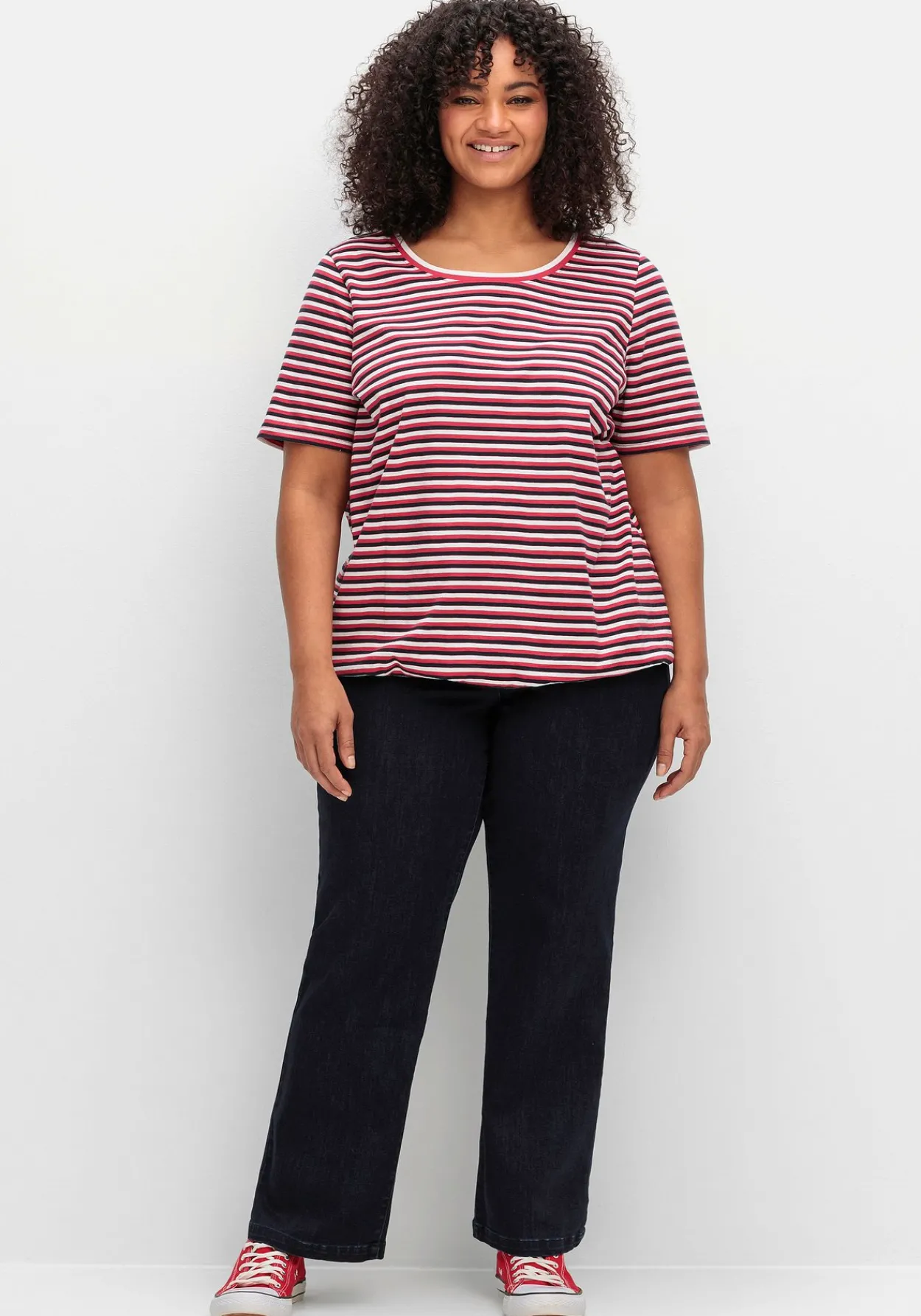 Weite Jeans mit Schlupfbund im Curvy-Schnitt ELLA<sheego Hot
