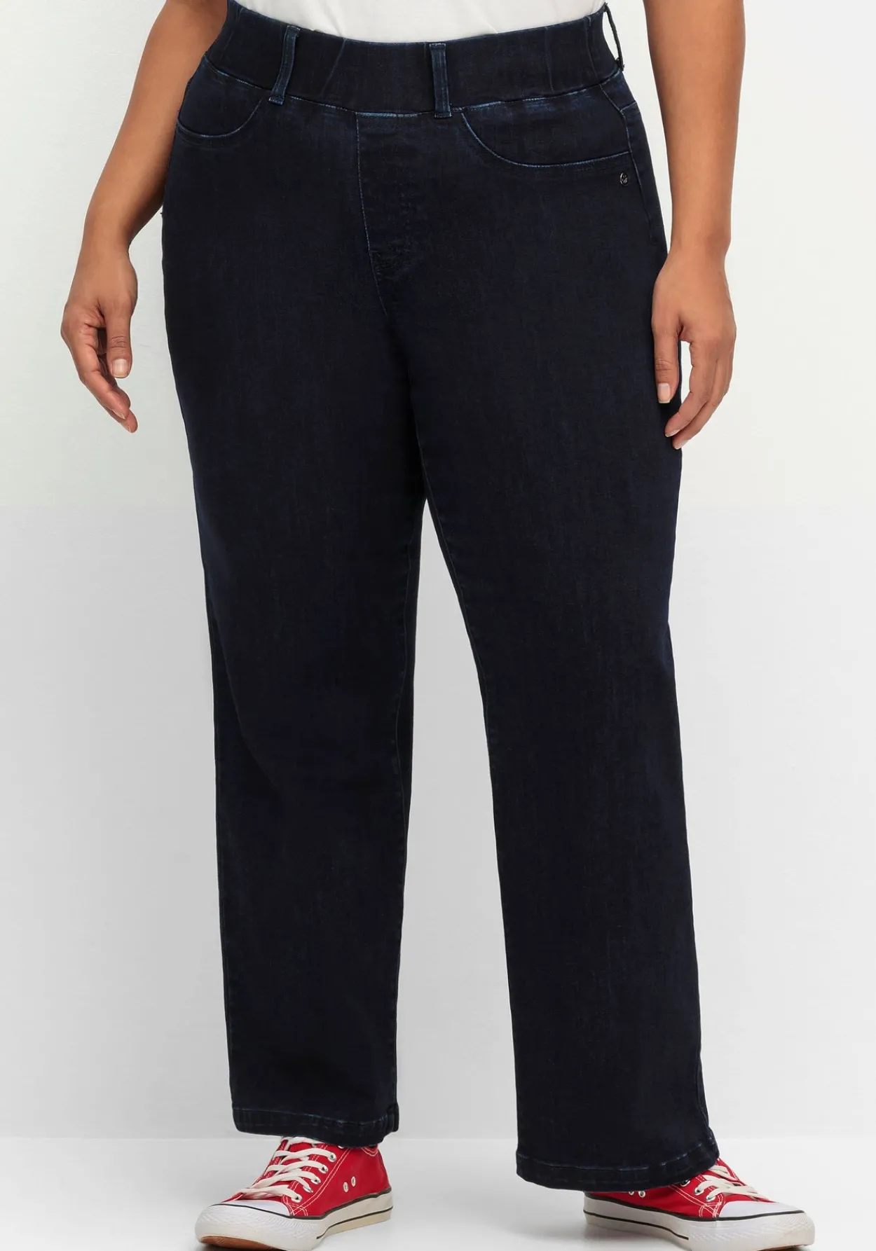 Weite Jeans mit Schlupfbund im Curvy-Schnitt ELLA<sheego Hot