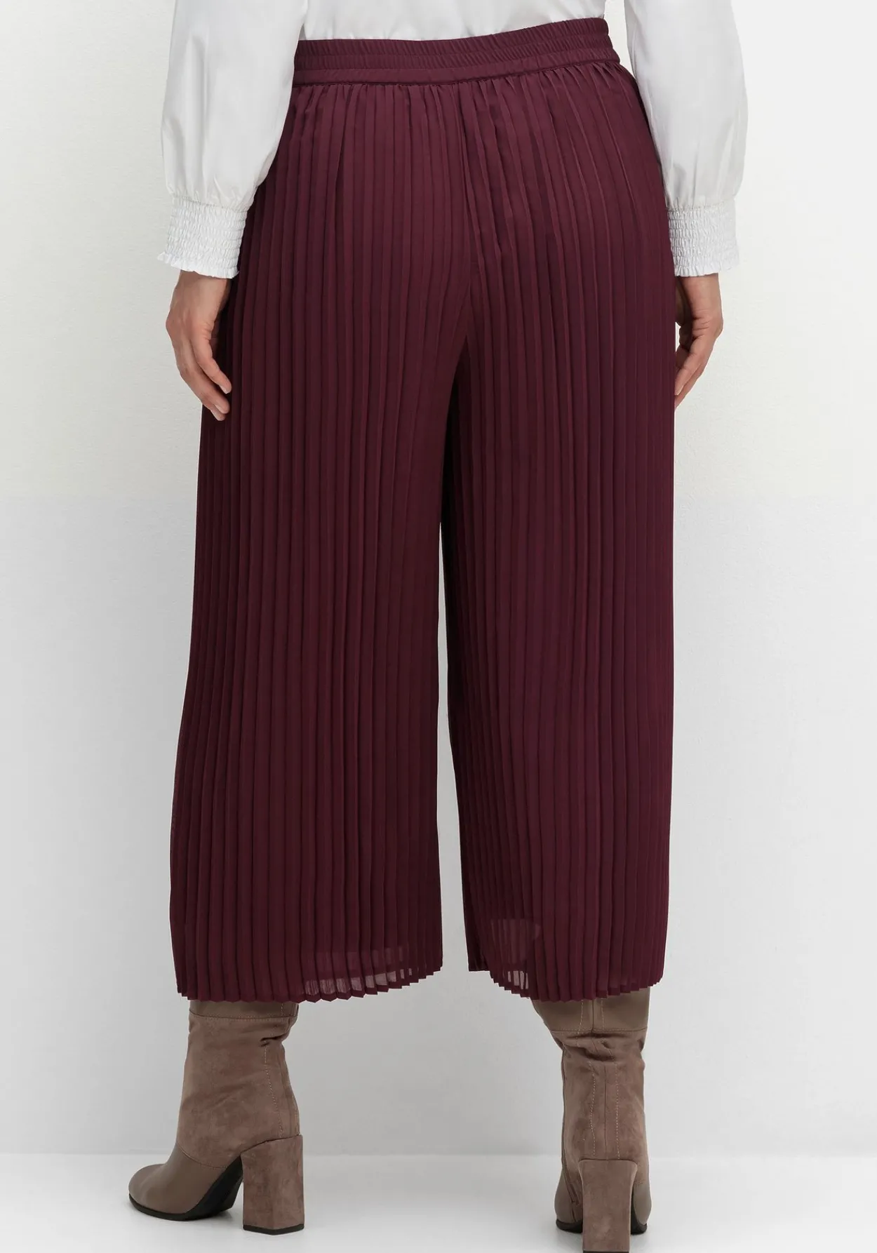 Weite Plisseehose in 7/8-Länge, mit Stretchbund<sheego Hot