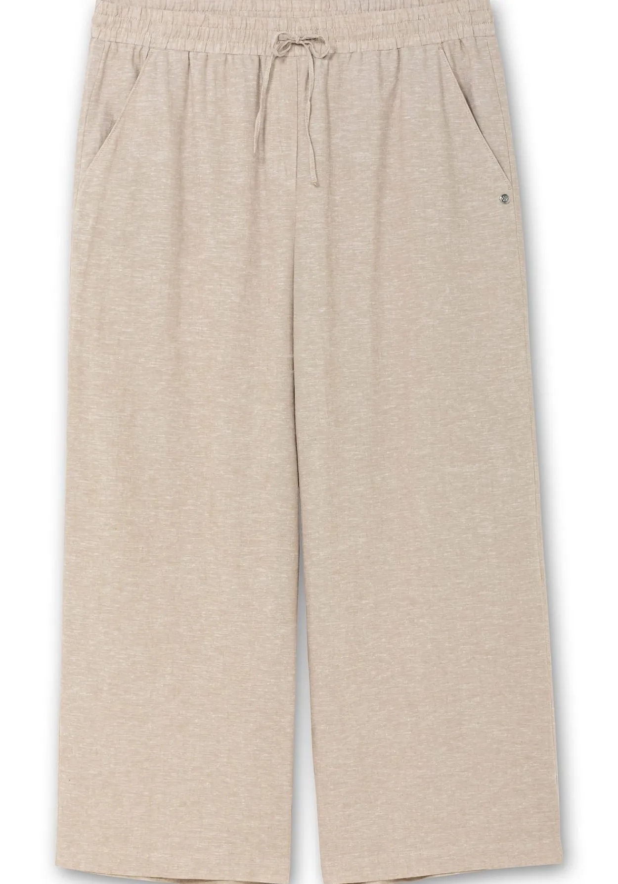 Weite Schlupfhose mit Bindeband, im Leinenmix<sheego Outlet