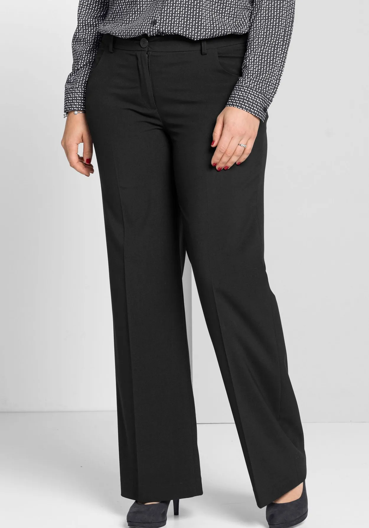 Weite Stretchhose mit Bügelfalte<sheego Best