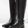 Weitschaftstiefel aus Leder, mit Schnallenbändern<sheego Discount