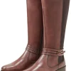 Weitschaftstiefel aus Leder, mit Zierschnalle<sheego Clearance