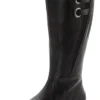 Weitschaftstiefel aus Leder mit drei Zierschnallen<sheego Hot