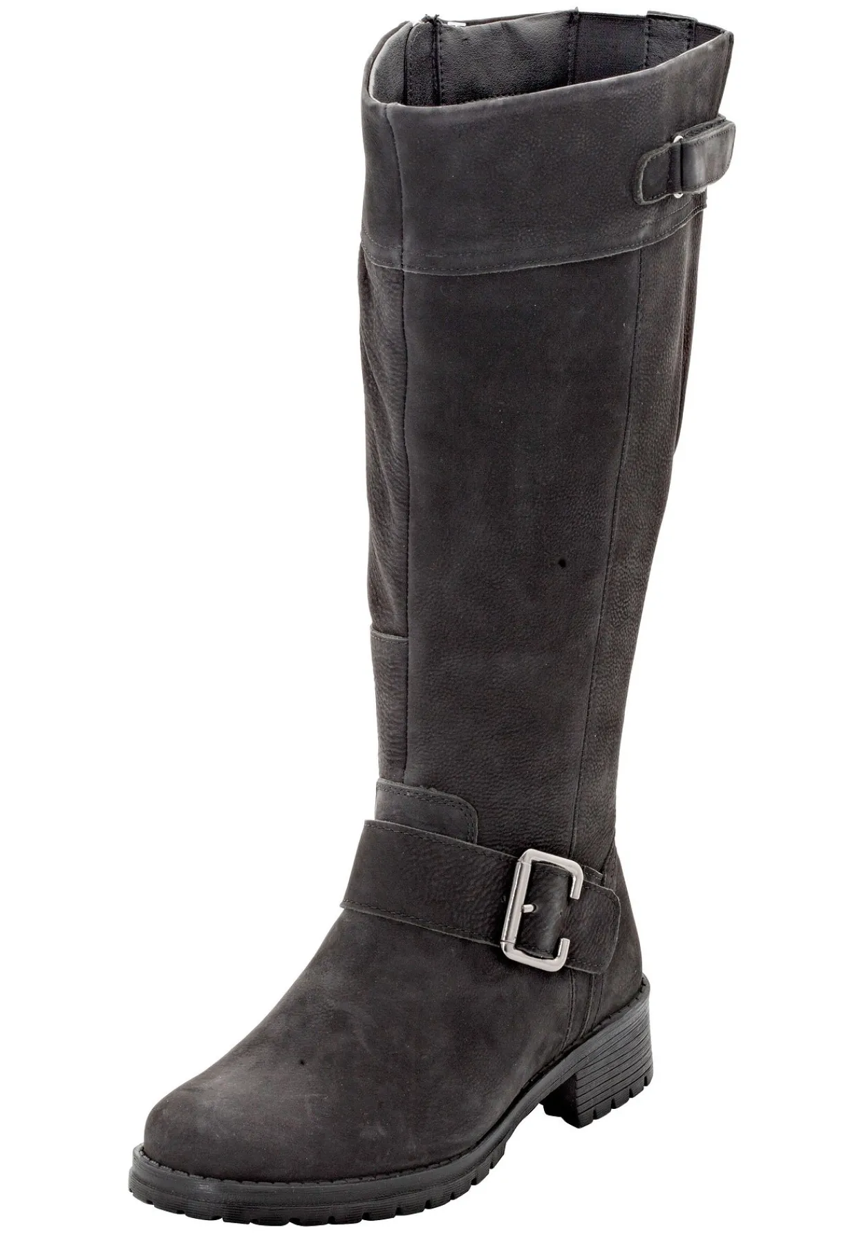 Weitschaftstiefel aus Leder mit Zierband<sheego Online