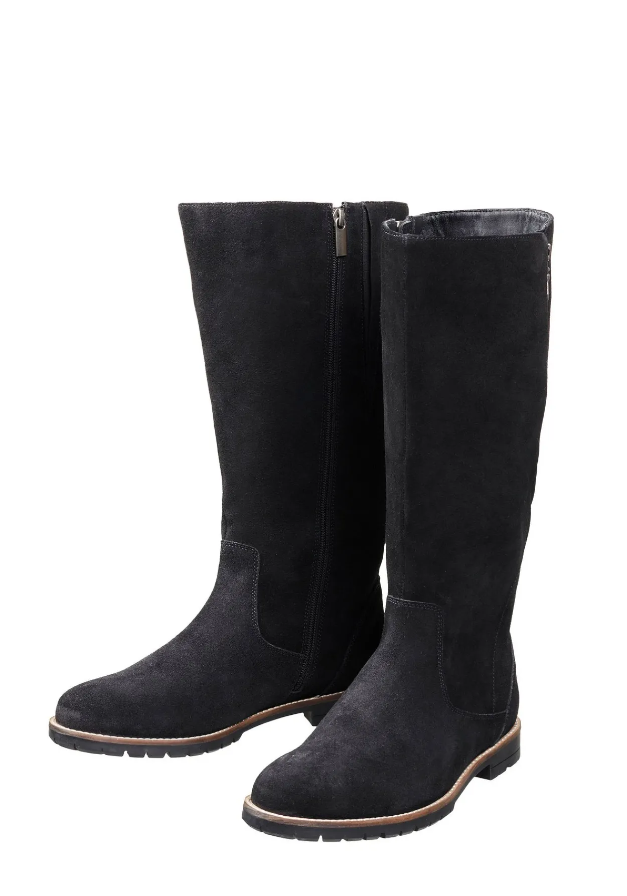Weitschaftstiefel aus Leder, mit Zierreißverschluss<sheego Clearance