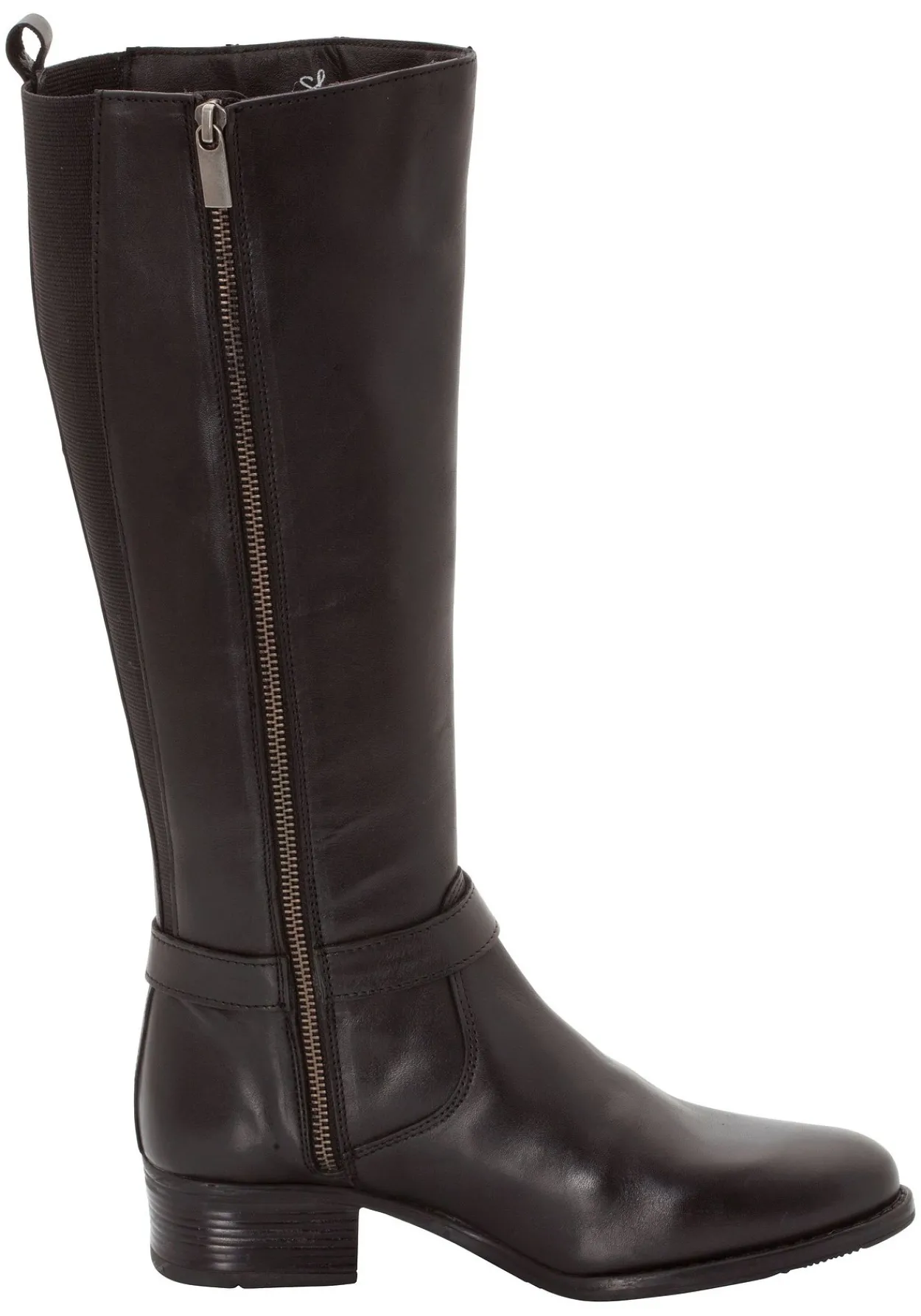 Weitschaftstiefel aus Leder mit Zierband<sheego Sale