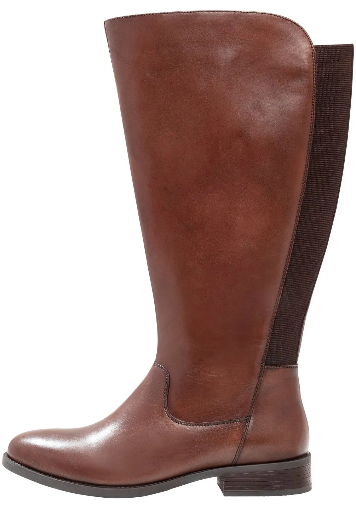 Weitschaftstiefel aus Leder mit Stretch-Einsatz<sheego Best