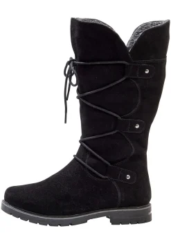 Weitschaftstiefel aus Leder mit Schnürung<sheego Sale