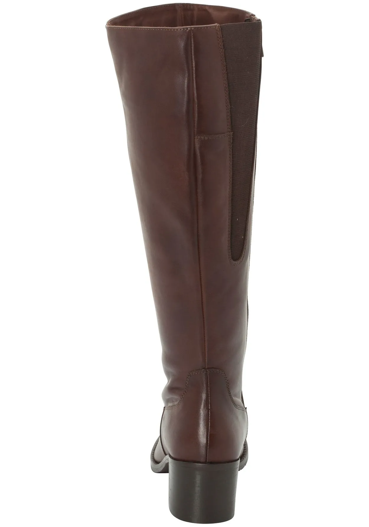 Weitschaftstiefel aus Leder mit Stretch-Einsatz<sheego Fashion