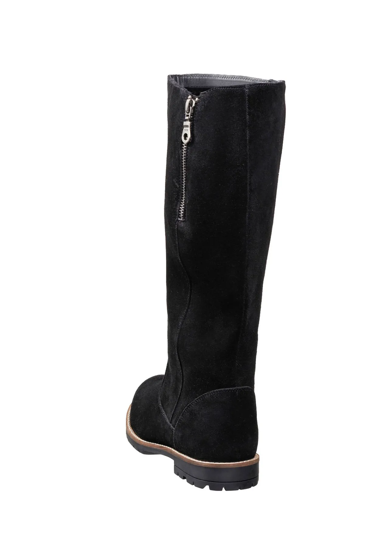 Weitschaftstiefel aus Leder, mit Zierreißverschluss<sheego Clearance