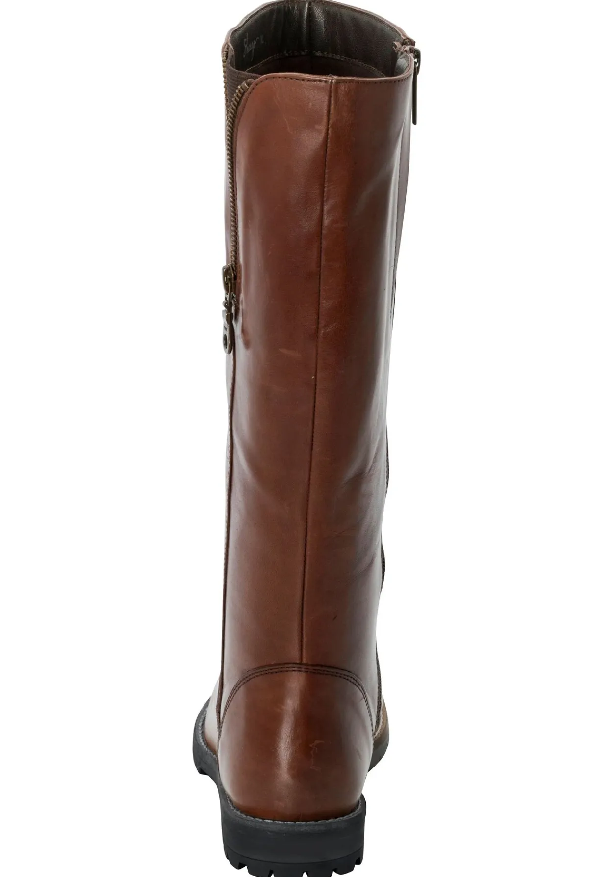 Weitschaftstiefel aus Leder mit Zierreißverschluss<sheego New