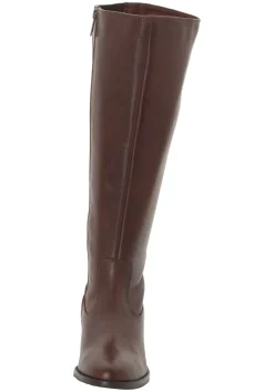 Weitschaftstiefel aus Leder mit Stretch-Einsatz<sheego Fashion