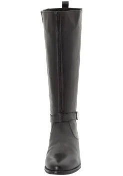 Weitschaftstiefel aus Leder mit Zierband<sheego Sale