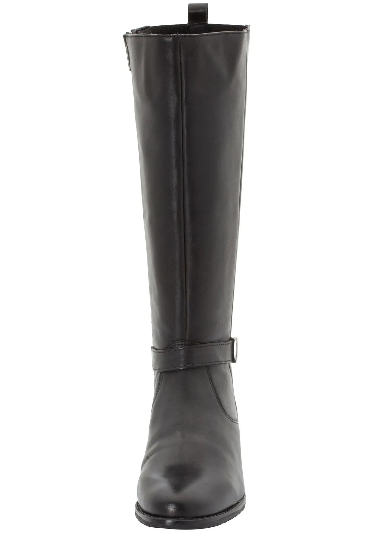 Weitschaftstiefel aus Leder mit Zierband<sheego Sale