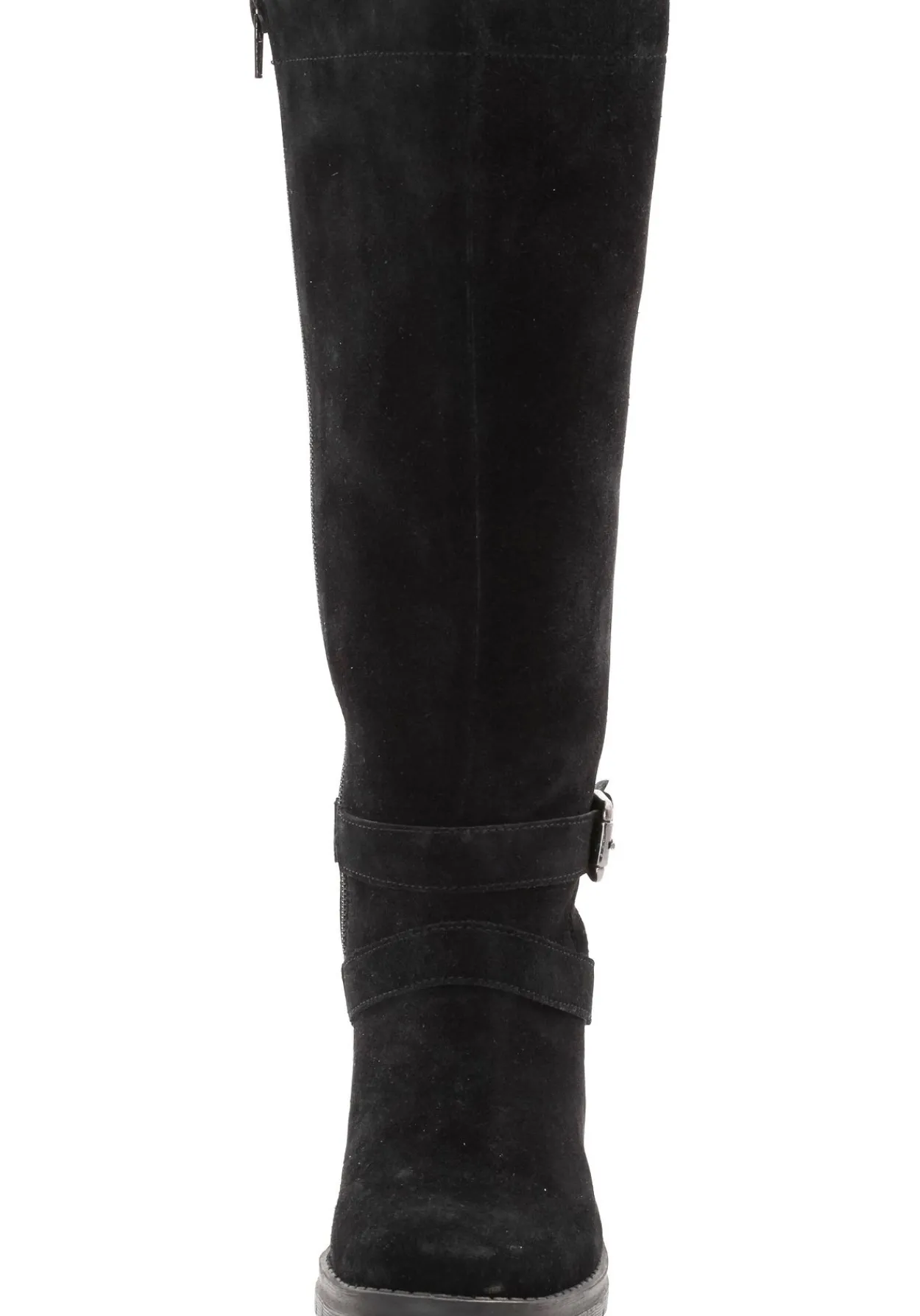 Weitschaftstiefel aus Leder mit Schnallenbändern<sheego New