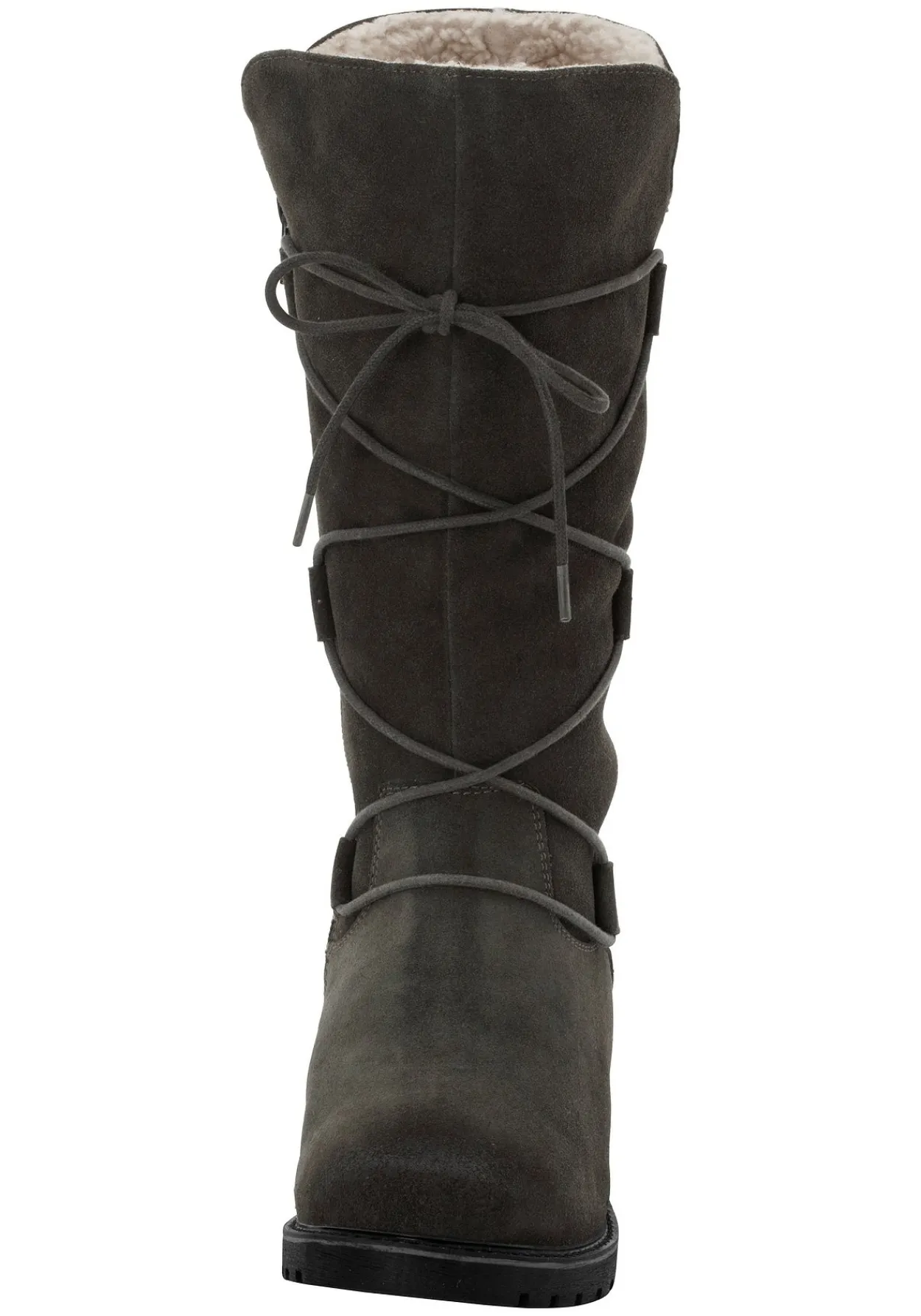 Weitschaftstiefel aus Leder mit Schnürung<sheego Best