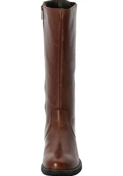 Weitschaftstiefel aus Leder mit Zierreißverschluss<sheego New