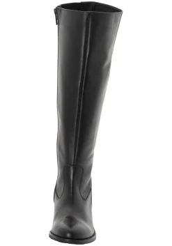 Weitschaftstiefel aus Leder mit Stretch-Einsatz<sheego New