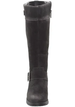 Weitschaftstiefel aus Leder mit Zierband<sheego Online