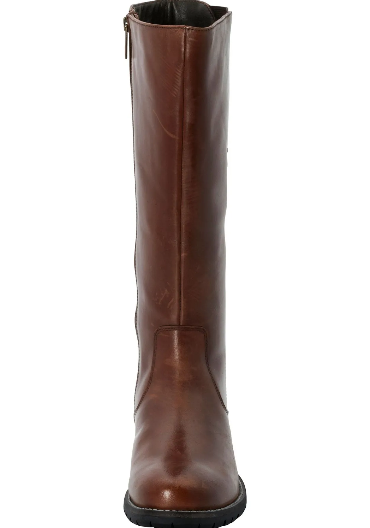 Weitschaftstiefel aus Leder mit Zierreißverschluss<sheego New