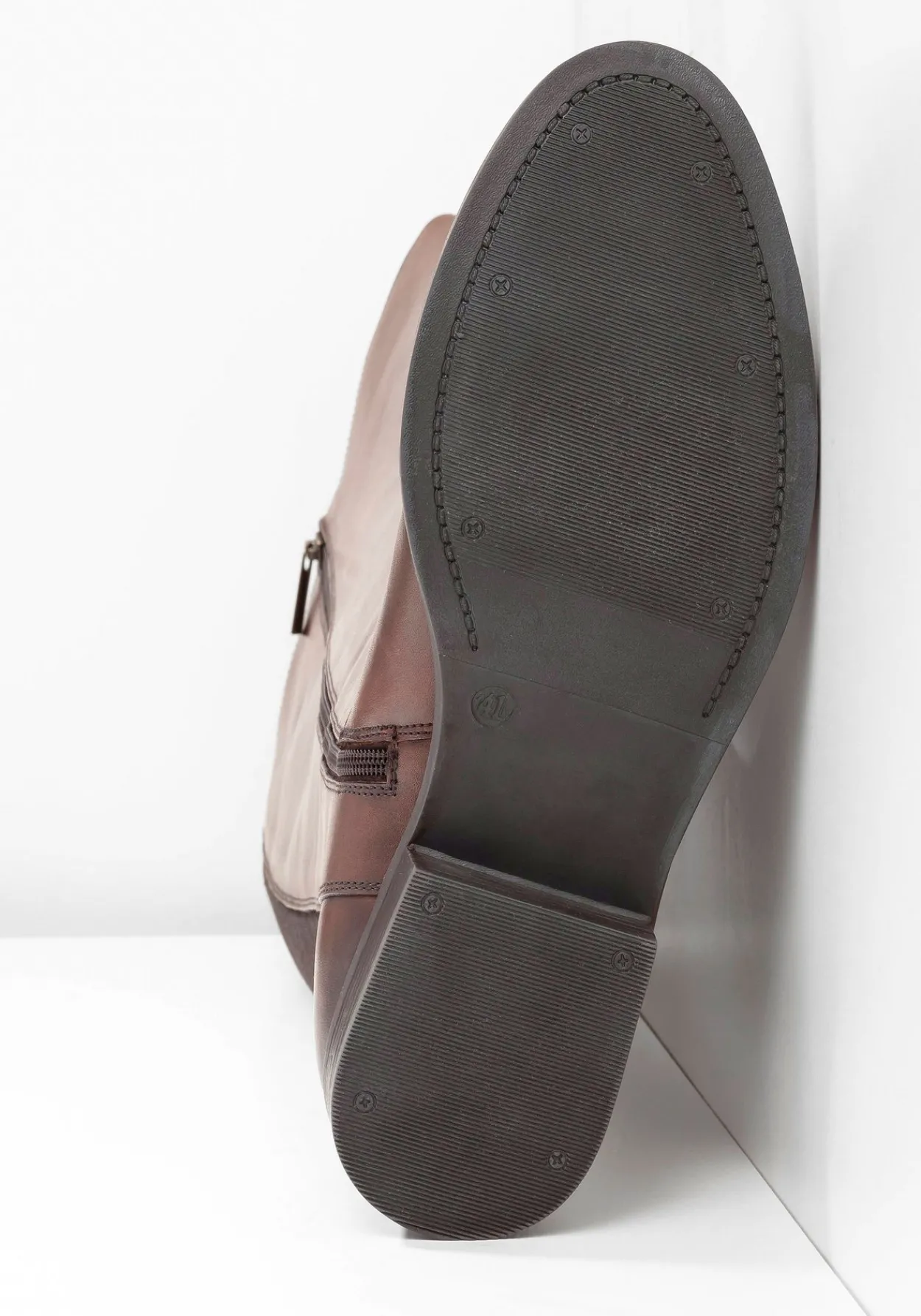 Weitschaftstiefel aus Leder mit Stretch-Einsatz<sheego Best