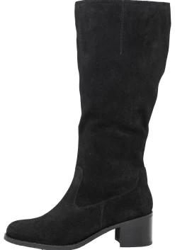 Weitschaftstiefel mit Stretcheinsatz, aus Veloursleder<sheego Outlet