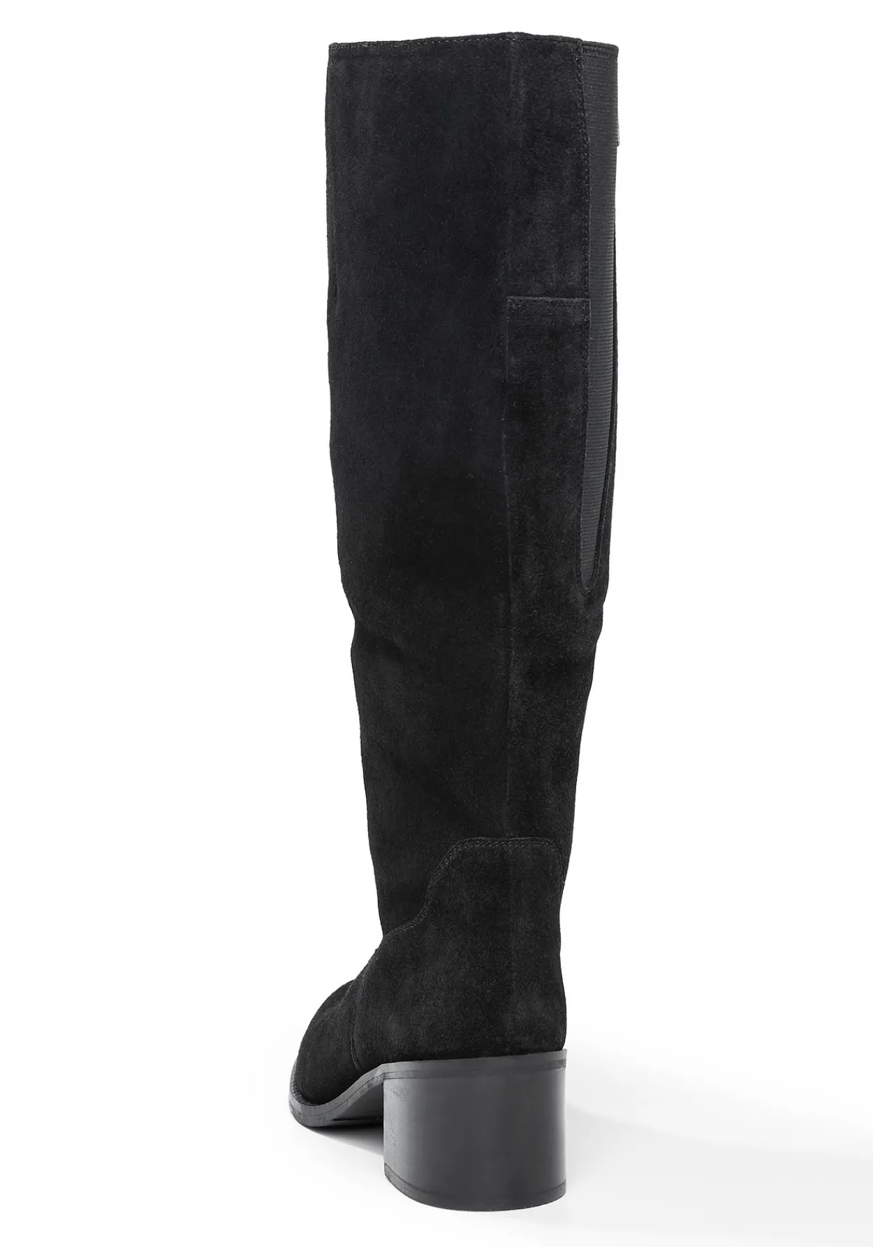 Weitschaftstiefel mit Stretcheinsatz, aus Veloursleder<sheego Outlet