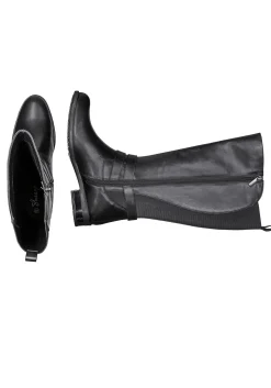 Weitschaftstiefel mit Stretcheinsatz hinten, aus Leder<sheego New