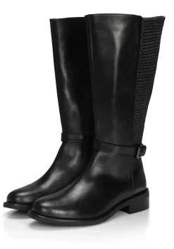 Weitschaftstiefel mit Zierschnalle, im Materialmix<sheego Outlet