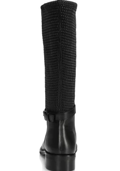 Weitschaftstiefel mit Zierschnalle, im Materialmix<sheego Outlet