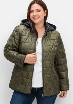 Wendesteppjacke mit Kapuze und Stehkragen<sheego Hot